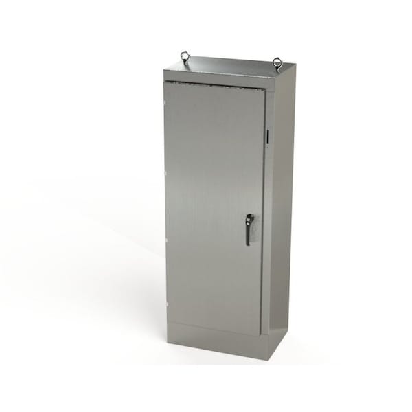3 Point Latch with Coinproof/Padlock Handle Electrical Enclosures, 72 in H, 18 in D, 27-1/2 in W